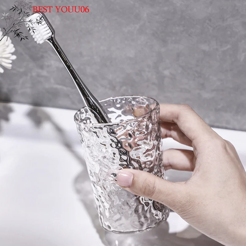 Hot Plastic Mouthwash Toothbrush Cup With Handle Home Bathroom Tumblers Portable Mug Transparent Toothbrush Holder
