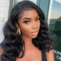 12A Short Body Wave Bob Wig Brazilian Virgin Human Hair Lace Front Wigs 13X4 Lace Transparent Body Wave 4x4 Lace Closure Wig