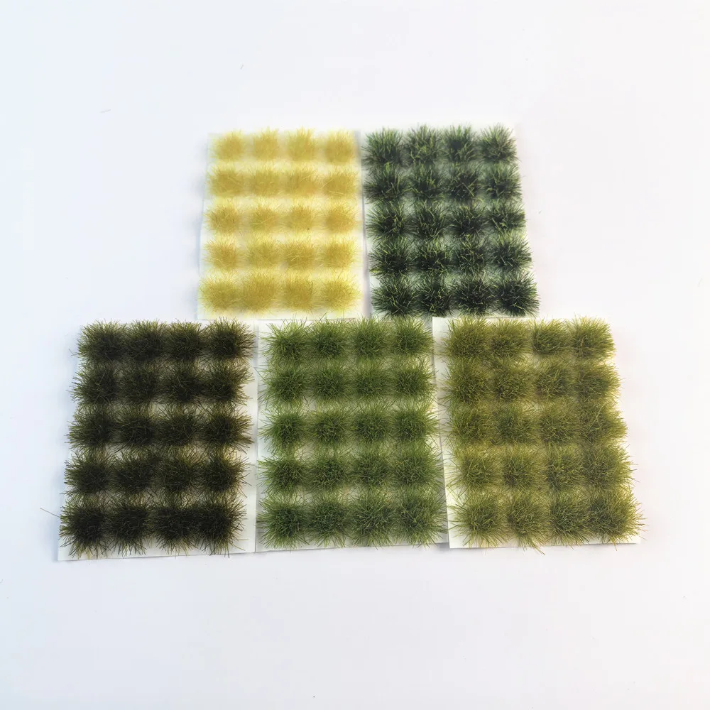 

DIY manual sand table model landscape place props 20PCS model grass powder with glue back miniatures miniature house