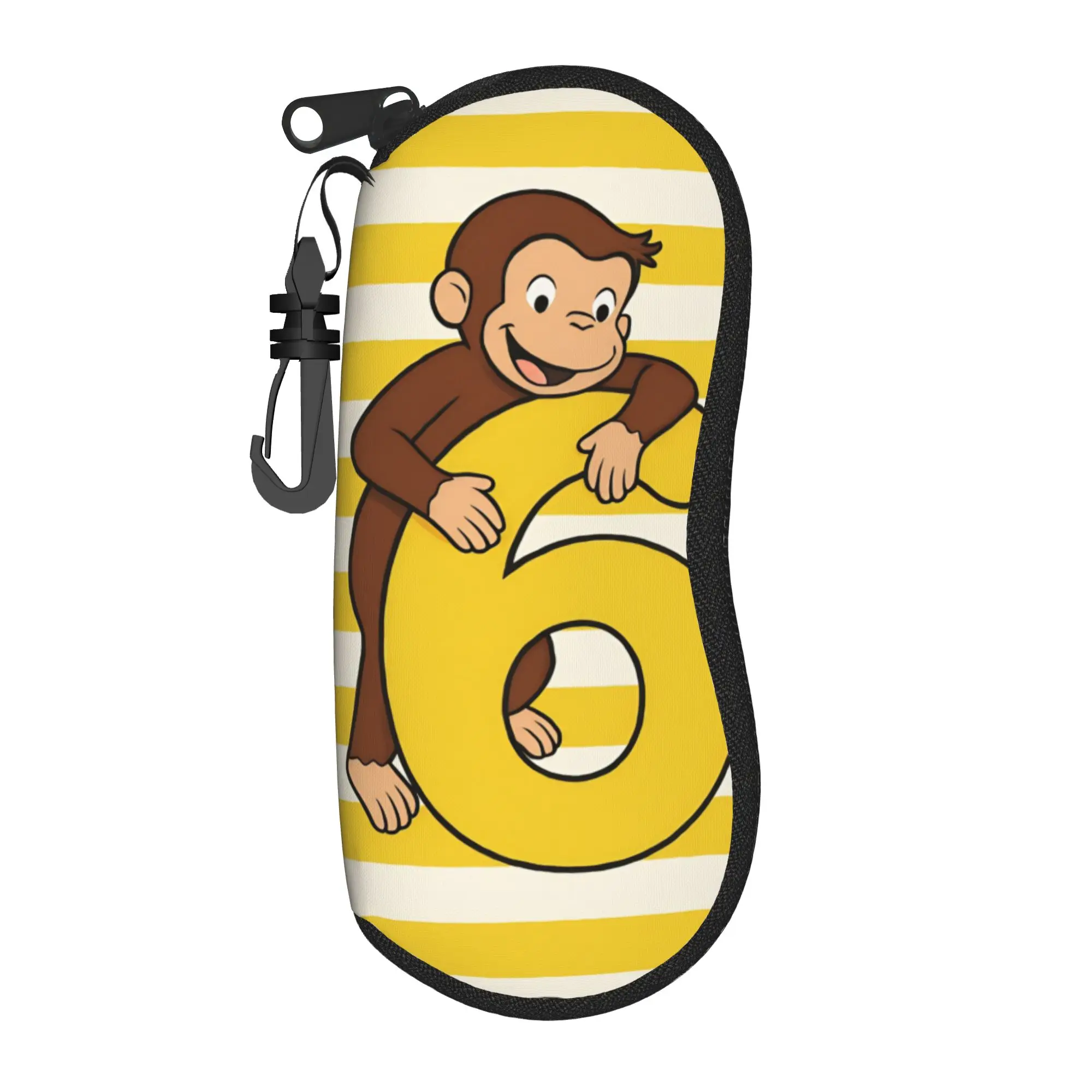 Curious George Glasses Case Men Women Anti-Fall Box  Reading Storage Box Gift Glasses Box