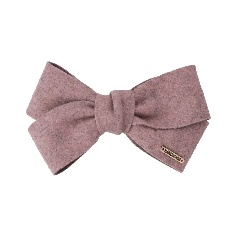 Dziewczęce słodkie kokardki spinki do włosów wiosenne klipsy moda zimowa miękkie jednokolorowe spinki do włosów damskie eleganckie Barrettes akcesoria imprezowe Retro — zdjęcie 6
