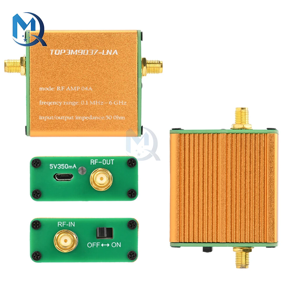 100k-6GHz Full Band Low Noise Flow Gold Signal Amplifier TQP3M9037-LNA Radio Signal Enhancer