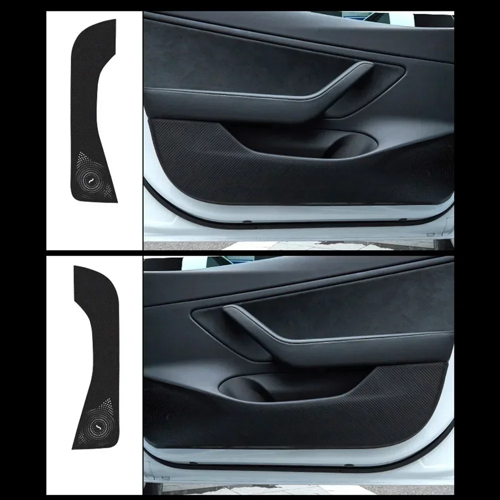 Leather Door Anti Kick Pad Protector for Tesla 2021 2023 Model 3 Y Adds Style to Car Interior Ensures Perfect Fit