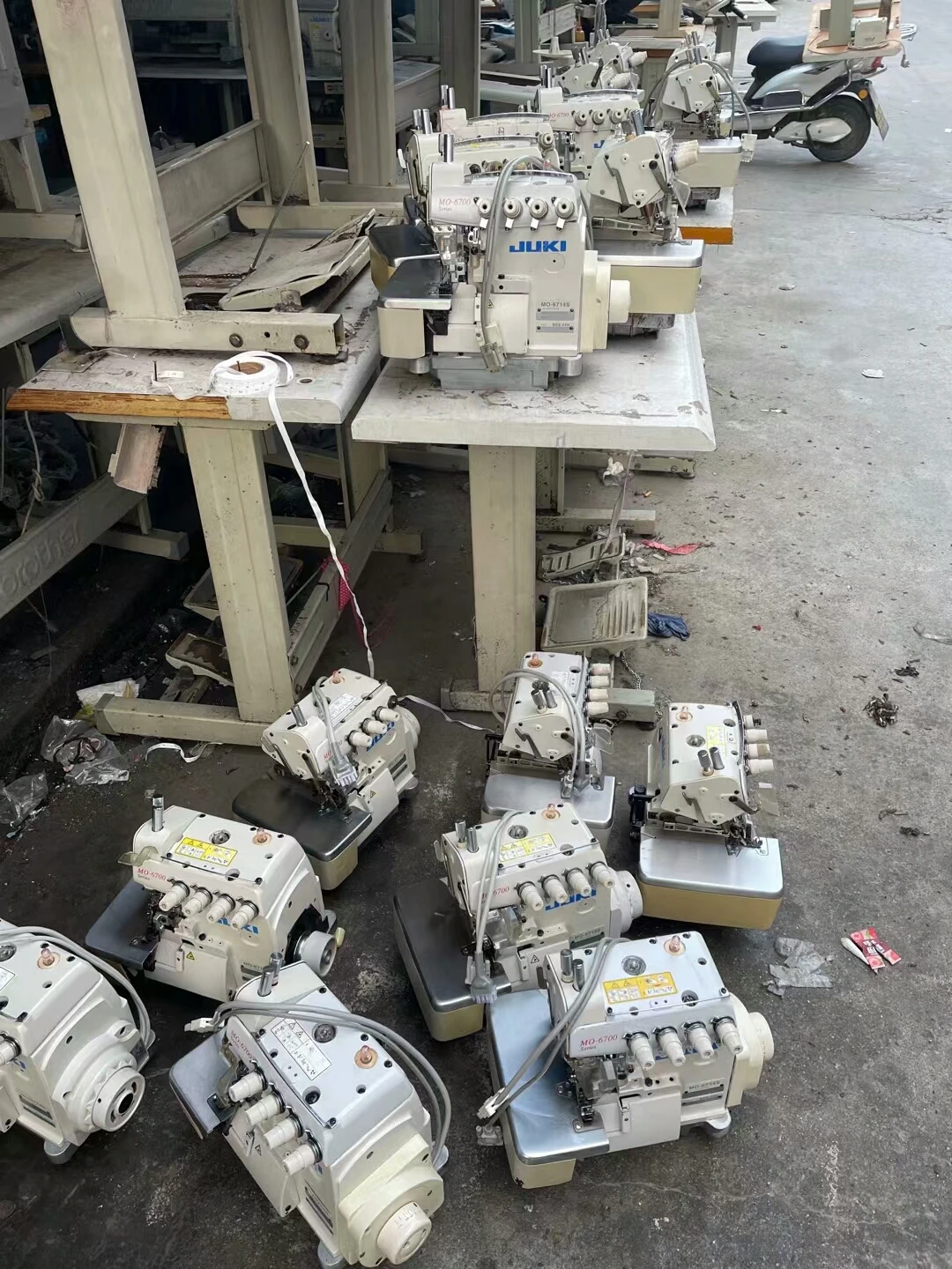 Japan Used Overlock 5 Thread Sewing Machine with New Direct Drive 6716D Overlock Sewing Machine Manual Keep Good Condition