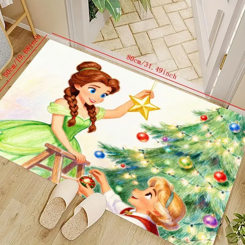 

1 шт., рождественский коврик с героями мультфильмов, украшение на елку, праздничный праздничный тематический коврик для гостиной, спальни, детской комнаты, C