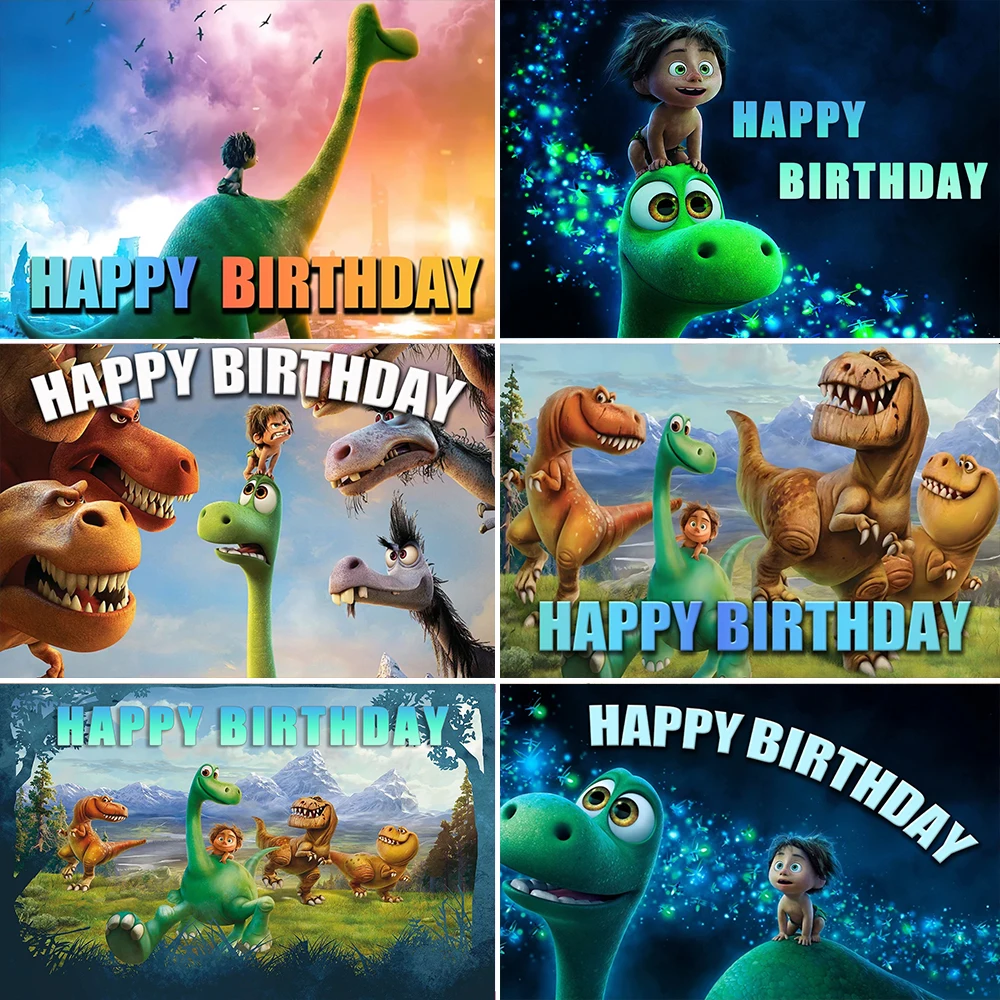 The Good Dinosaur Theme Children Birthday Party Background Arlo Light Blue Sky Customized Baby Shower Vinyl Poster Photo Studio