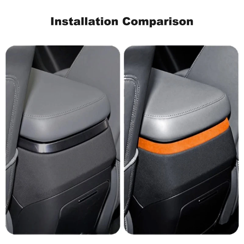 For ZEEKR 7X Armrest Back Metal Panel Protective Sticker Alcantara Suede Decorative Sticker Interior Modified Accessories