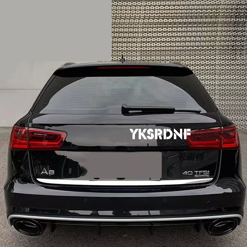 Rear Bumper Diffuser Lip Spoiler Protector for Audi A6 S-line S6 Hatchback Avant Touring 2015 - 2018 Not for RS6 Bumper Guard