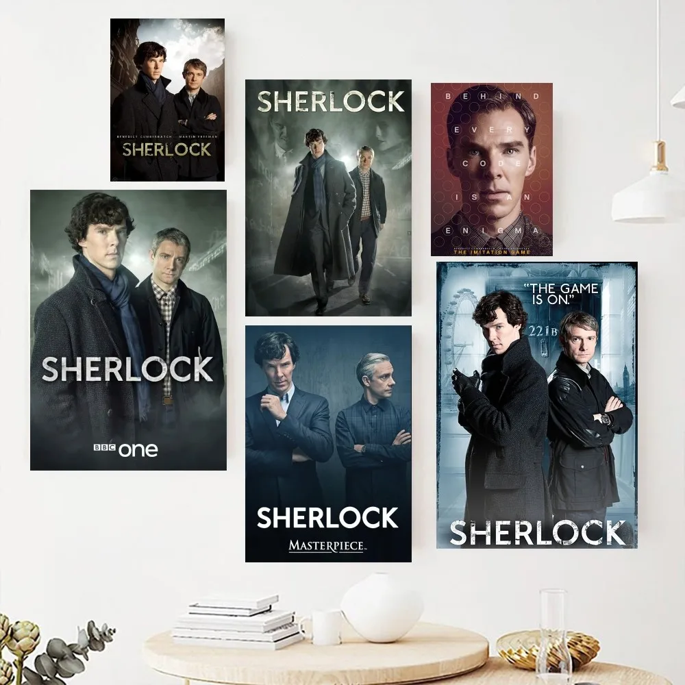 S-Sherlock H-Holmes Poster Paintings on The Wall Picture for Living Room Interior Painting Room Decoration