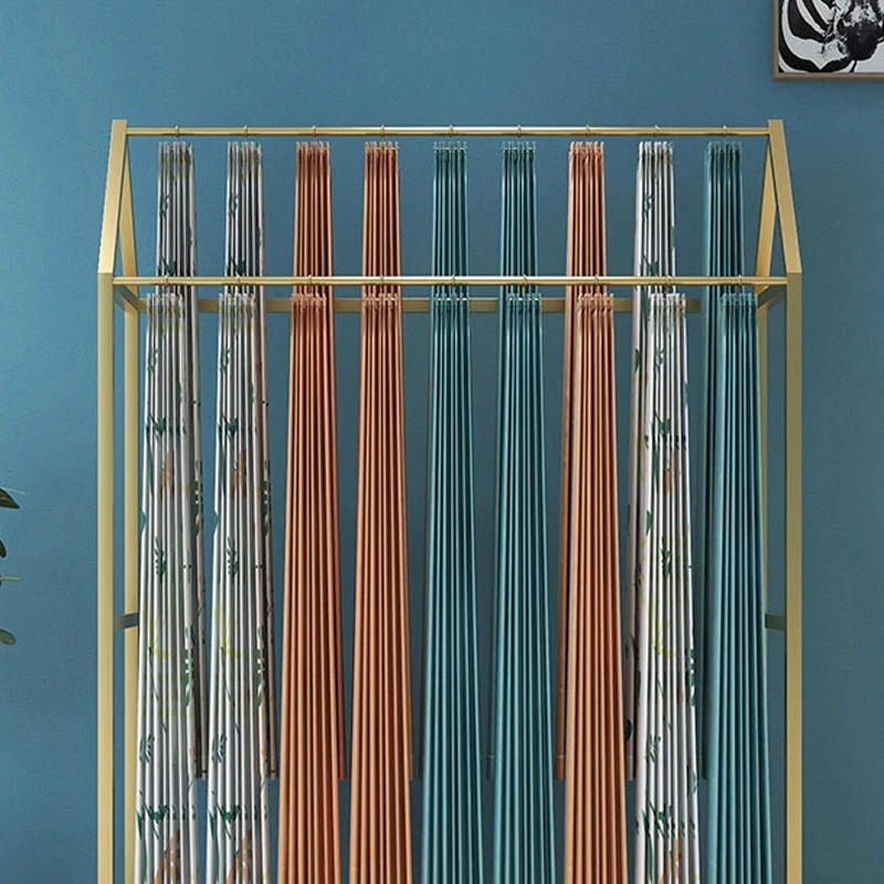 custom.Custom Fashion New Design Fabric Store Floor Hanging Display Elevated Curtain Display Stand