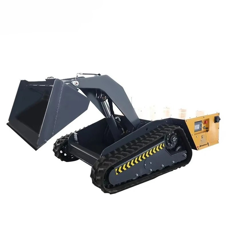 جرافة منزلق صغيرة جديدة مخصصة للتحكم عن بعد معتمدة من CE جرافة انزلاقية كهربائية صغيرة مع الملحقات