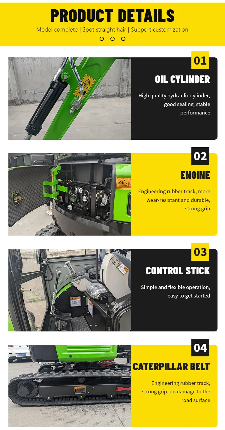 Kompakter 3-Tonnen-Minibagger mit Gummiketten, geeignet für Fundamentarbeiten im Wohnbereich, die Restaurierung von städtischen Straßen und – Detail 5