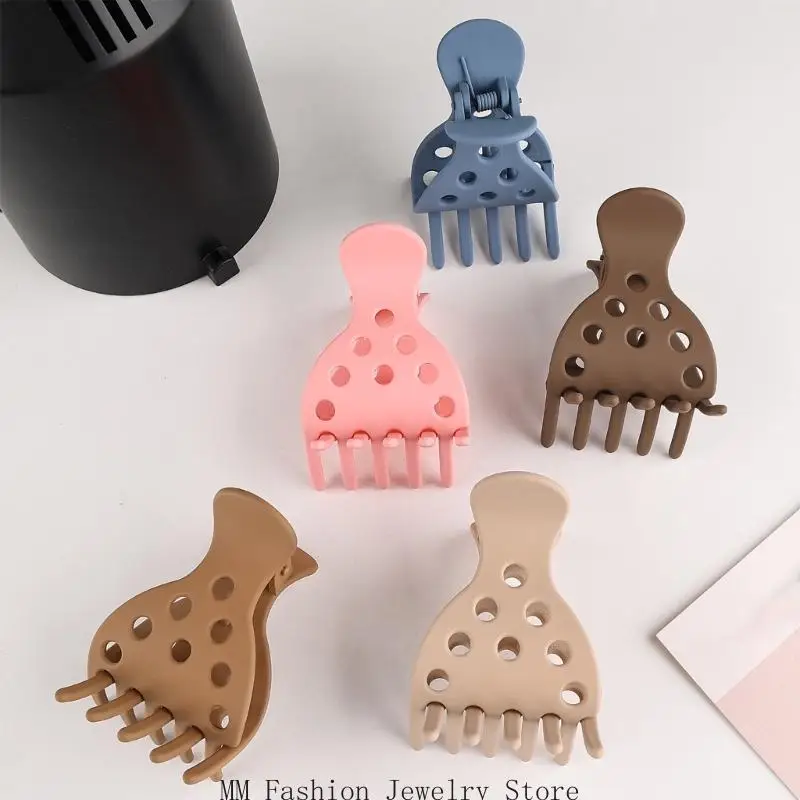 D0UB 7PCS 헤어 클립 클로 세트 Volumizing Curls 주름 없음 수지 헤어 액세서리