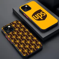 Express-United Parcel Service Phone Case Matte Transparent For 16 15 IPhone 12 11 13 Pro Max X XR XS 8 SE Mini Plus Back Cover