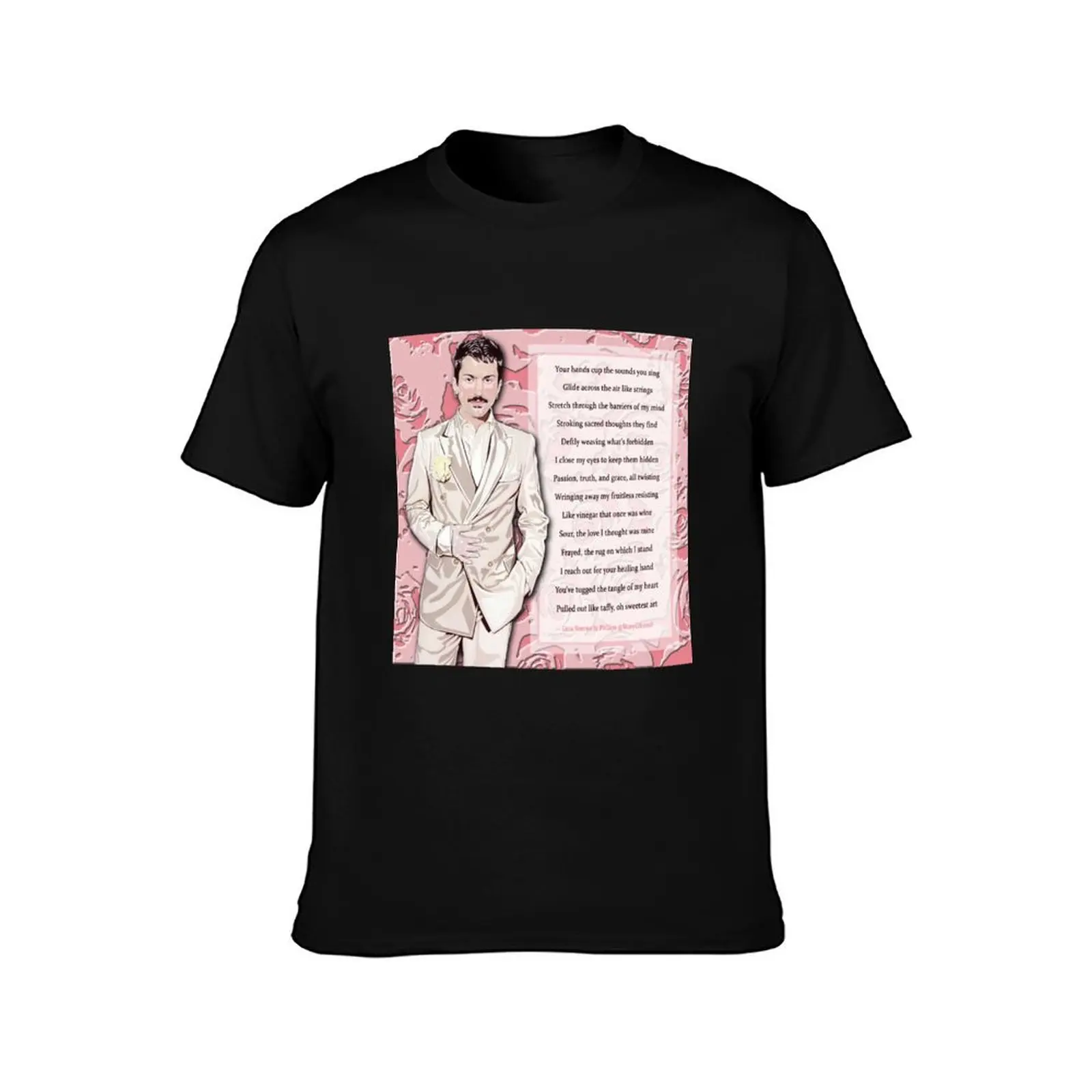 Mitch Grassi of Pentatonix with Poem T-Shirt Summer Casual Cotton Tee Oversized Streetwear Tops Vintage Graphic Print