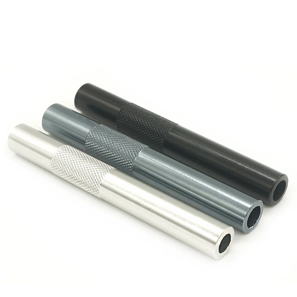 3/6/10 قطعة أنبوب سبائك الألومنيوم مع فرشاة تنظيف أداة القش المعدنية كهدية للرجال ملحقات التدخين أداة عشب التبغ #1