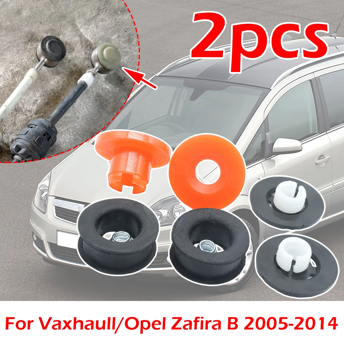 2kit علبة التروس شيفتر رافعة محدد محول جروميت إصلاح كابل الربط نهاية قضيب جلبة ل Vaxhaull/أوبل أسترا H M32 2003-2010