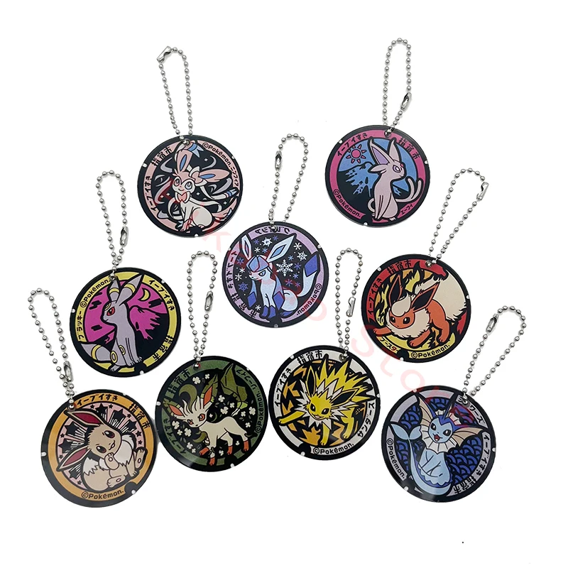 Pokemon figurka Eeveelution Leafeon Glaceon Umbreon dwustronny wzór Lovedly Limited akrylowy wisiorek ozdoba zabawka prezent