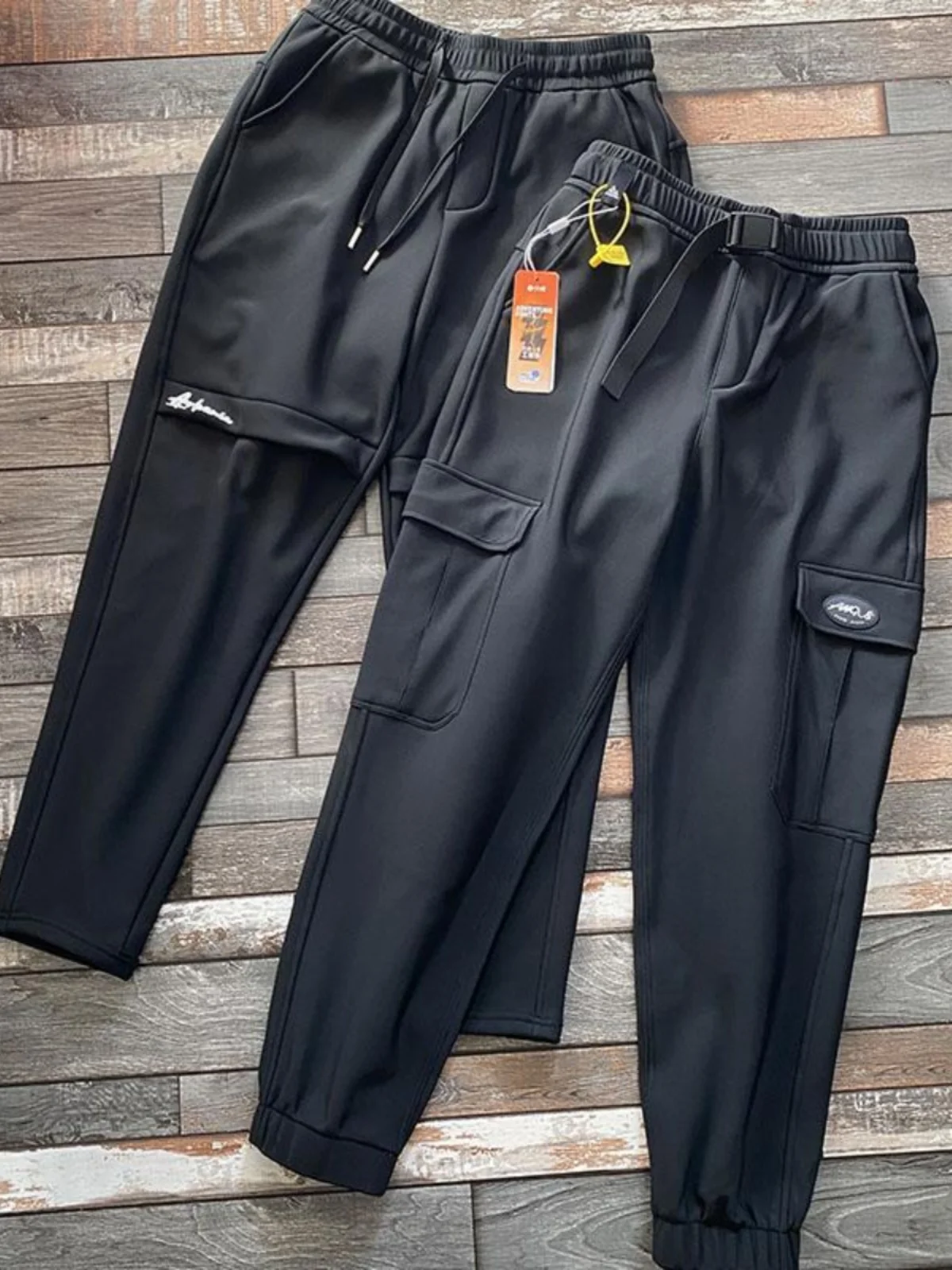 

Уличная рабочая одежда, повседневные брюки, ветрозащитные, водонепроницаемые, тонкие, прямые, зимние, мужские длинные брюки с манжетами и температурой...