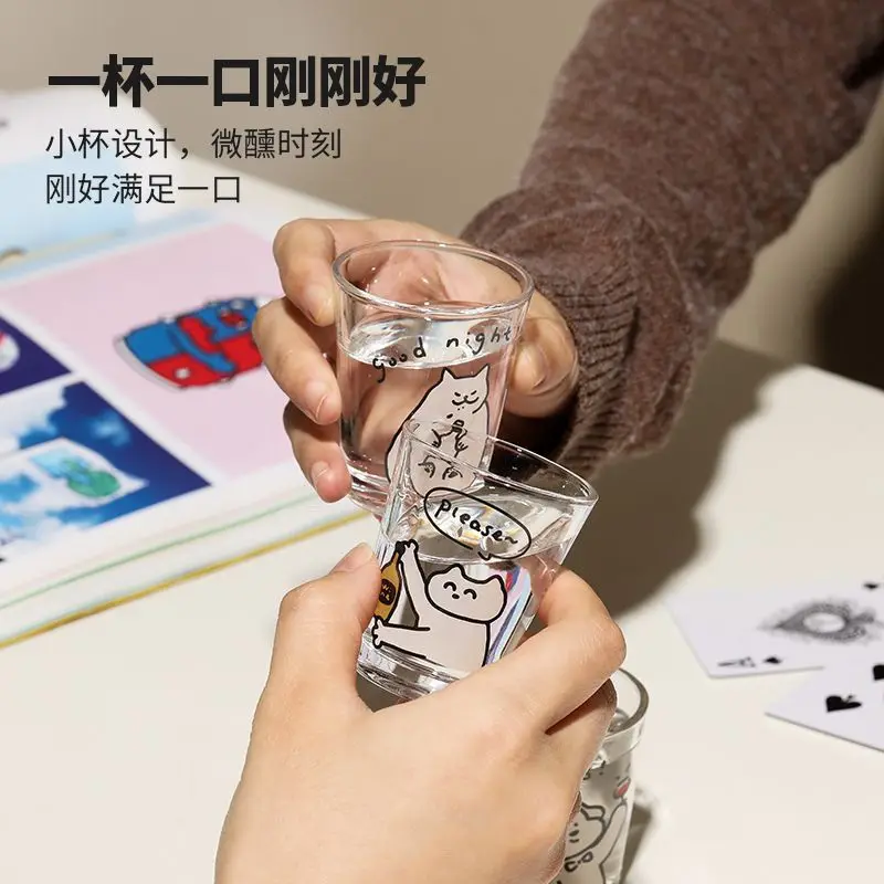 

Стеклянная чашка в стиле Ins, эстетические кружки в стиле бохо для коктейля, кофе, воды, милые мультяшные стаканы для питья, подарочная коробка для домашней вечеринки