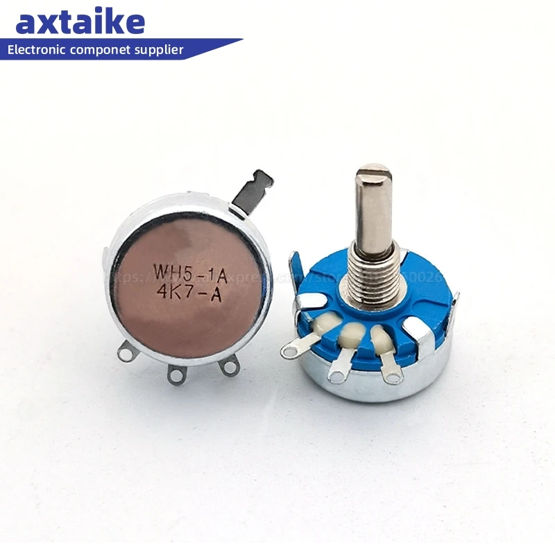 

2PCS WH5-1A Carbon Potentiometer 470R 1K 1K5 2.2K 4.7K 10K 22K 47K 100K 220K 470K 1M ohm 3-Terminals Round Shaft Rotary Taper WH