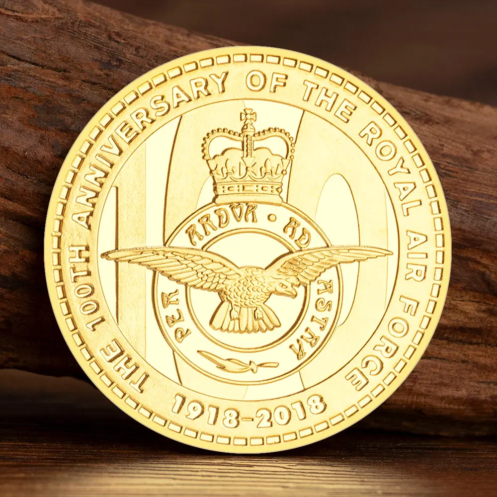 Avro Lancaster PA474 Gold Plated Commemorative Coins Heavy Bomber Operated By The Royal Air Force Souvenir Coin
