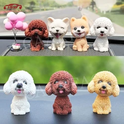 Cabeça de agitação do carro ornamentos do cão bobblehead cão acenando brinquedos do filhote de cachorro cabeça de agitação bonecas accessorise para todos os carro universal