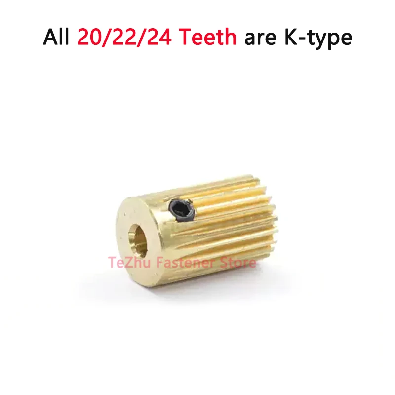 1pcs 0.5M Brass Spur Gear 20 22 24 25 28 30 32 35 40 50 60 Teeth Motor Gears with Step 0.5 Module Finish Bore 4/5/6/7/8/10/12mm