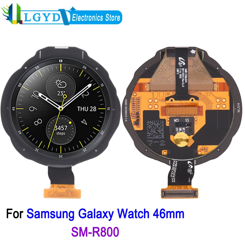 SM-R800 ЖК-экран для Samsung Galaxy Watch 46mm SM-R800 SmartWatch ЖК-дисплей, дигитайзер сенсорного экрана, ремонт, запасная часть