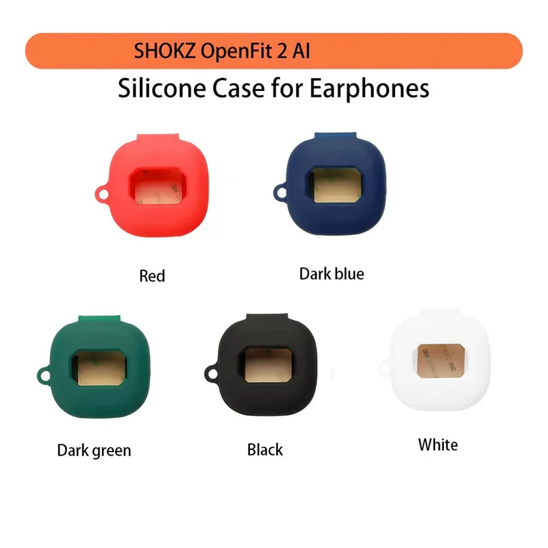 Skinlee Case For Shokz OpenFit 2 AI Multi-colored Liquid Silicone Full Protective Shell For Shokz OpenFit 2 AI Cover