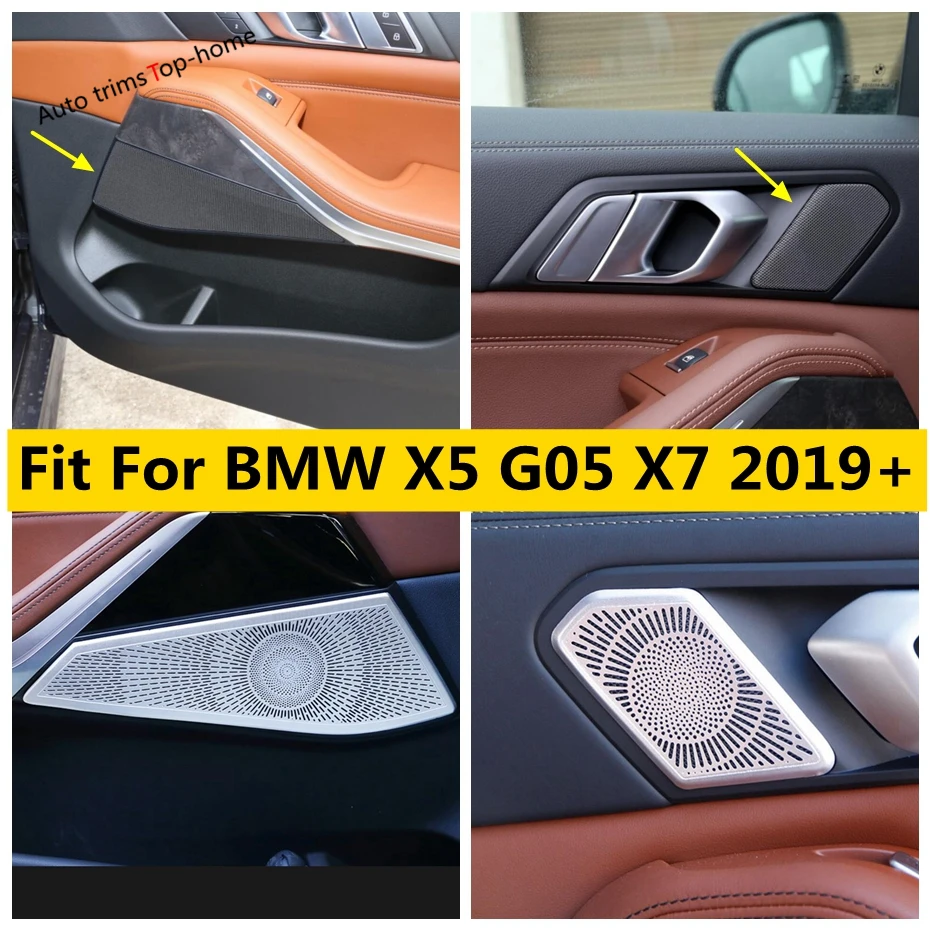 

Door Handle Stereo Speaker Audio Sound Loudspeaker Decor Frame Cover Trim For BMW X5 G05 2019 - 2024 X7 2019 - 2022 Accessories