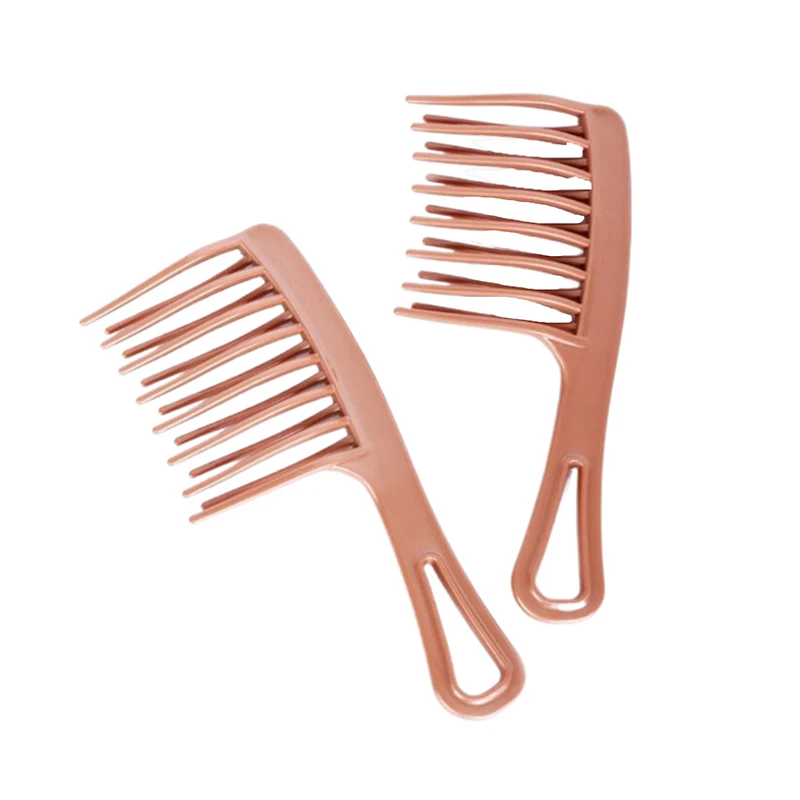 Double Row Big Tooth Comb Wide Tooth Ladies Special Perm Curly Plastic Large Fluffy Long Hair Styling Comb Salon