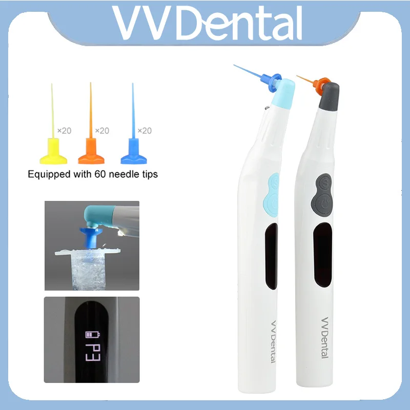 

VVDental Sonic Irrigator Endoactivator With LED Light For Root Canal Treatment with 60 Pcs Tips Endomotor Dental Endodontic Tool