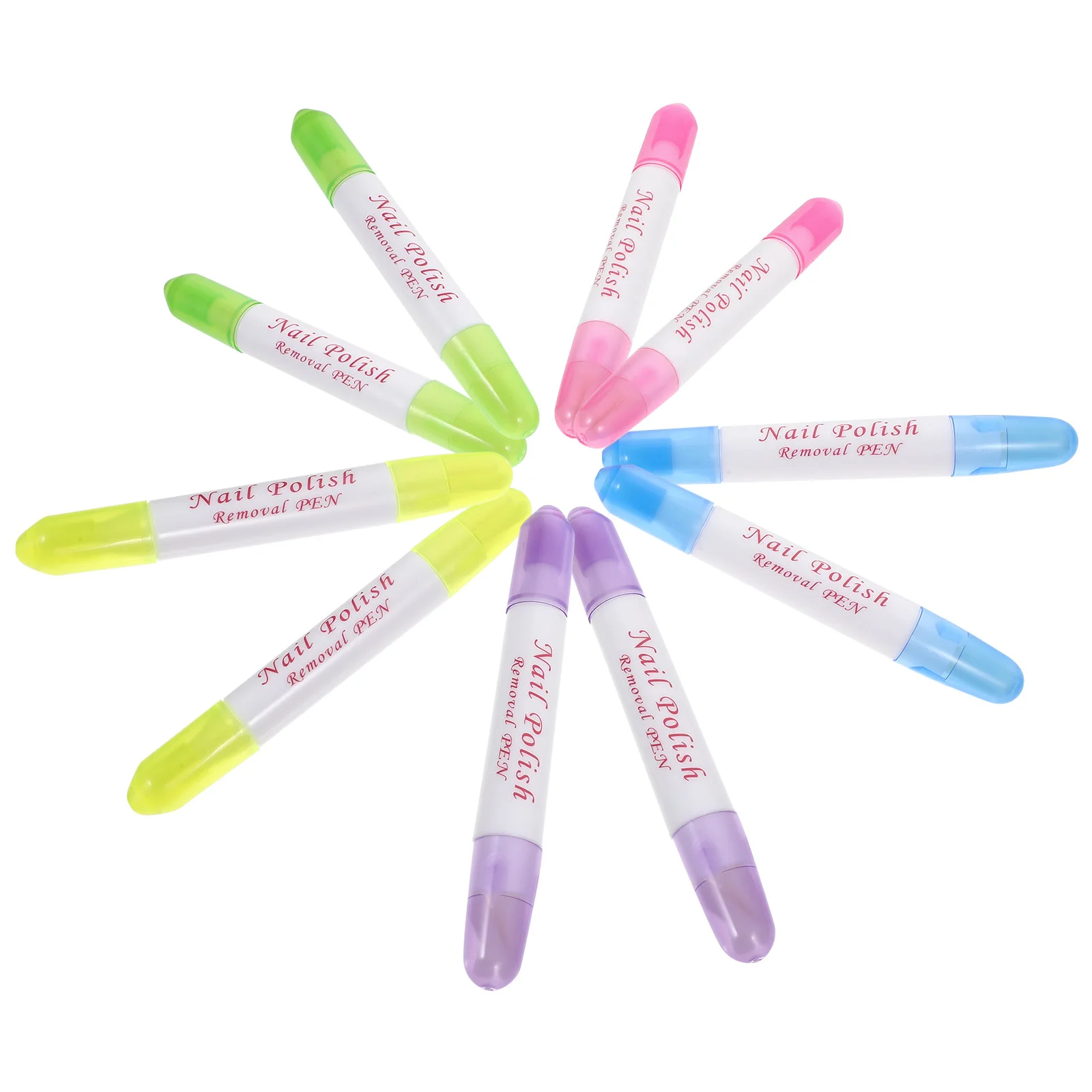 10 Pcs Finger Edge Stain Remover Pen Nail Polish Pens for Fingernail Cleaner Gel