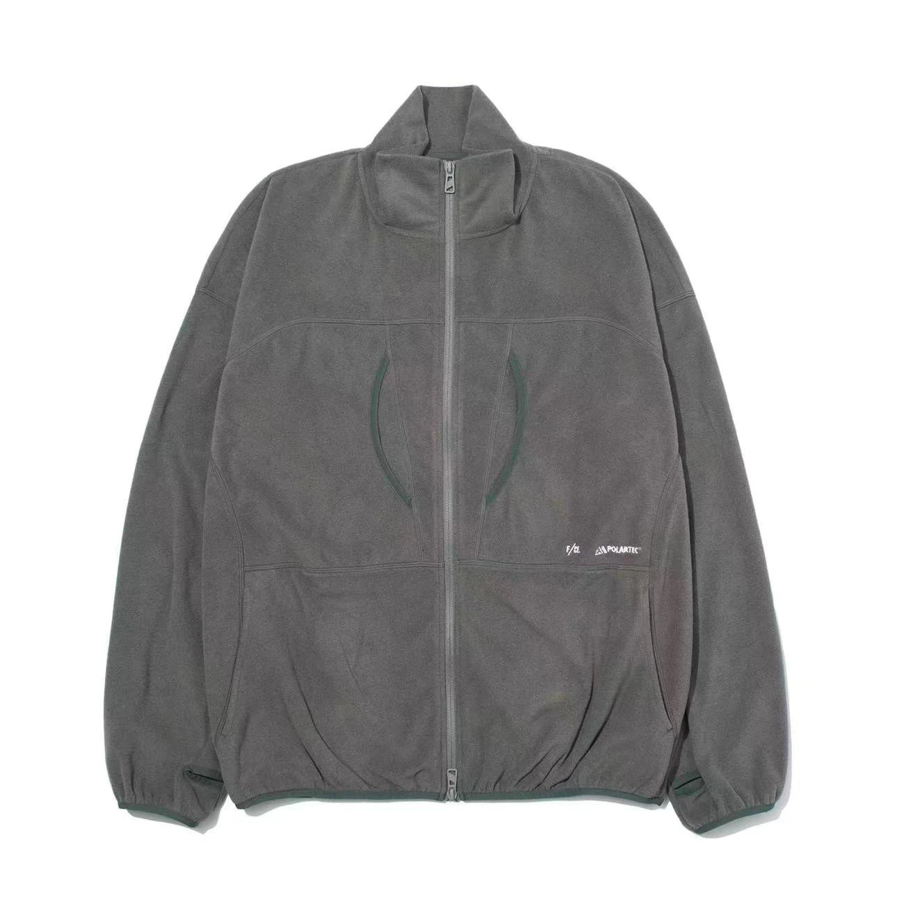 F/CE. POLARTEC Outdoor lightweight thermal stand-up collar embroidered fleece fleece fleece jacket