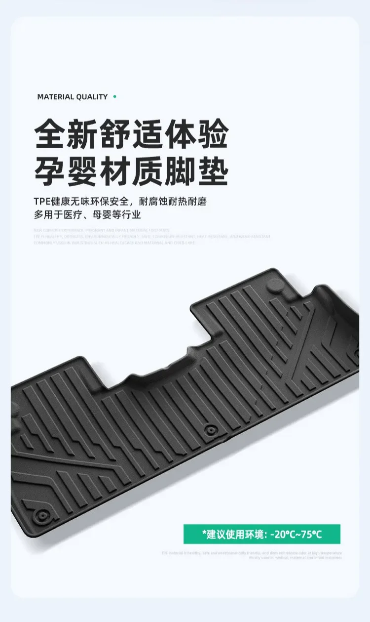 Car TPE Foot Pad Double-layer Fully Enclosed Foot Carpets Protective Pad Floor Mats Accessories for Changan Deepal S05 2024-2026 detail image 3