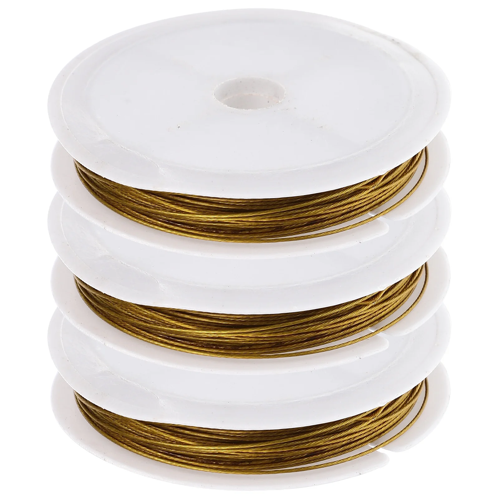 3 rollos de alambre de acero para encordar cuentas, accesorios artesanales, fabricación de joyería artesanal multifunción, decoración artística, alambre de jardinería