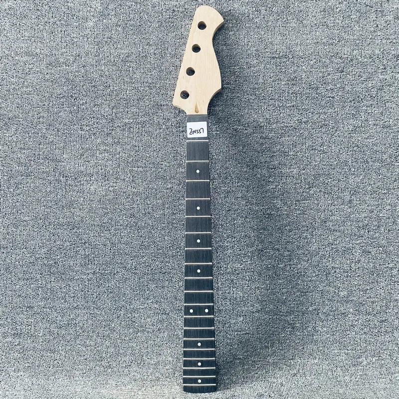 EN557  Custom Order 4 String Electric Bass Unfinished Bass Guitar Neck Short Scales Length Maple+Rosewood 19 Frets DIY Replace