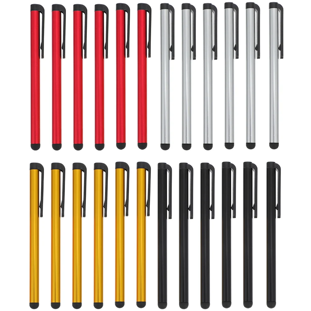 

24pcs Stylus Set Aluminum Rubber Tip Capacitive Stylus for Tablet Smartphone Tablet Writing Pen Screen Writing Universal