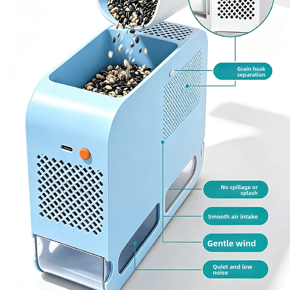 Bird-Seed Separator Automatic Birds Food Shell Separator Daily Birds Feeding Routine Care Setup Maintain Aviary Cleaning