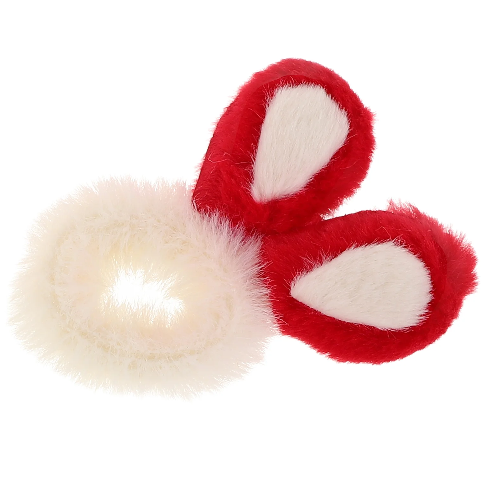 Plush Hair Ties Cat Ear Ring The Animal Ribbon Bobbles Ponytail Holder Elasticity Rope