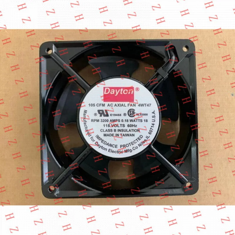 P+ FOR DAYTON 4WT47 Standard Square Axial Fan Square 115VAC 1 Phase 105 CFM AC 60Hz