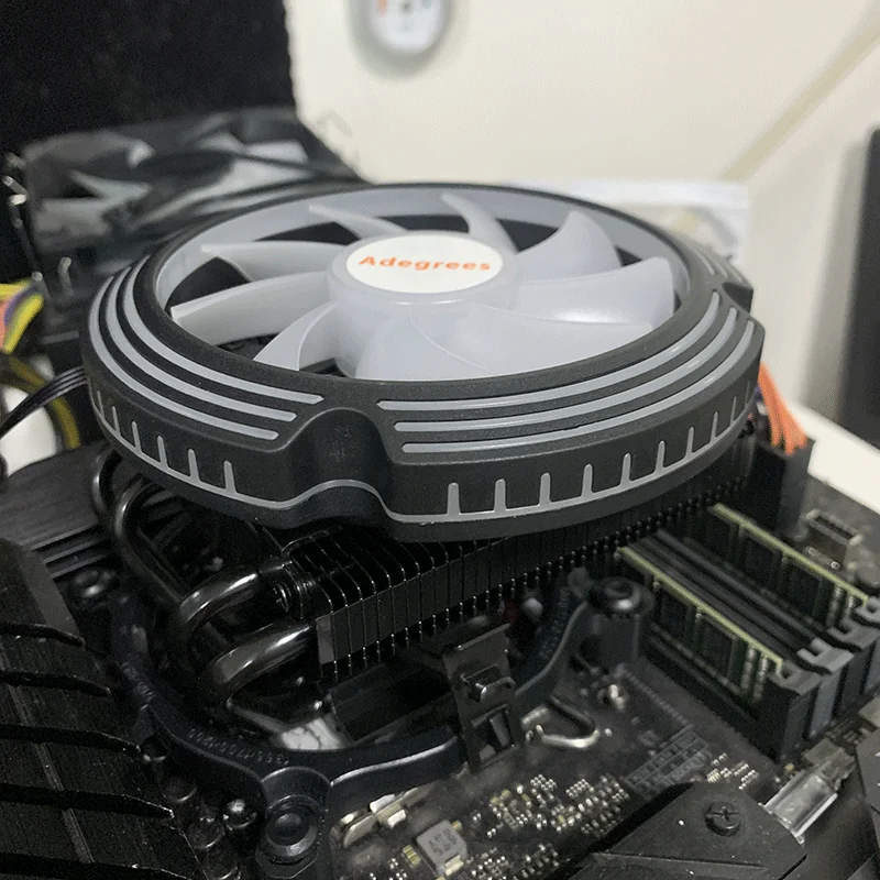 Enfriador de CPU de 4 tubos de calor, 120MM, negro, 4 pines, PWM, procesadores de PC, radiador para Intel LGA 1700, 2011, 1200, 1150, 1151, X99, AM3, AM4, AM5, Venti
