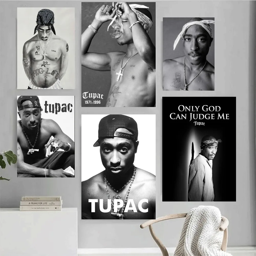 rapper 2Pac Tupac Shakur Poster Home Office Wall Bedroom Living Room Kitchen Decoration Painting