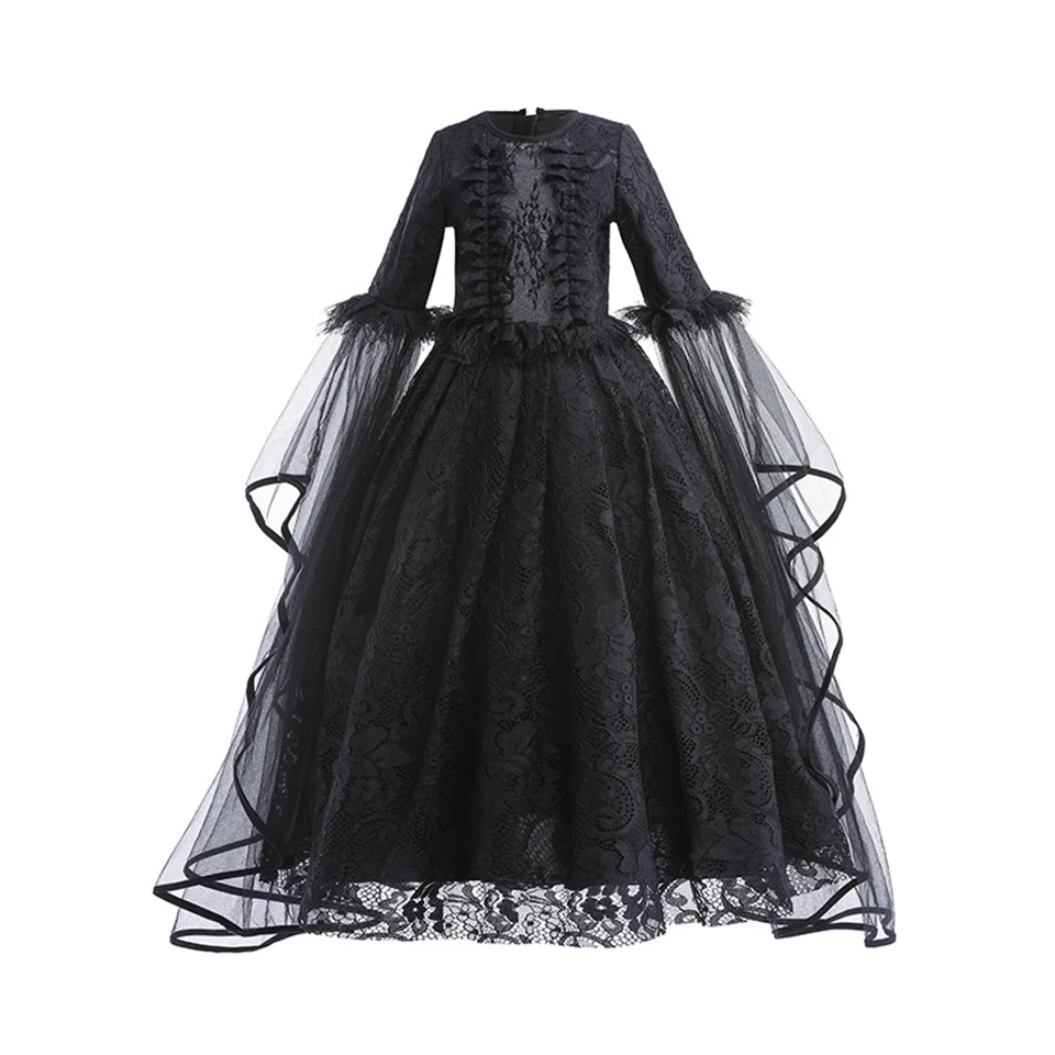 2024 Halloween Children Hearts Queen Kids Zombie Vampire Witch Costume Carnival Baby Girls Ghost Bride Masquerade Party Dresses