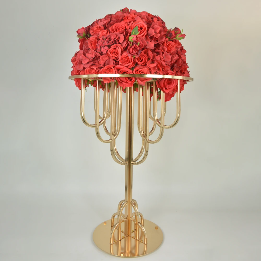 

10 PCS Flower Stand Metal Wedding Table Centerpieces 43 Inches Modern Road Lead Event Party Vases Home Hotel Decoration