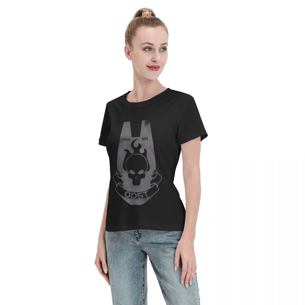 No Fade UNSC Patch ODST Brand Women's T-shirt Gothic Streetwear Tee - view 5