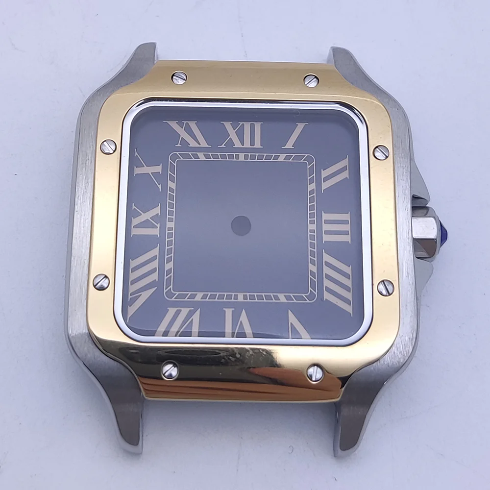 

38mm NH35 Square Case Steel Gold Stainless Steel Modification Parts For Mod Accessories Fit NH35 NH36 Movement