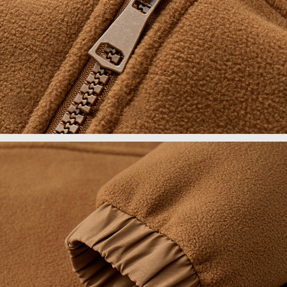 Autumn Winter Fleece Jacket Men Fashion Casual Polar Fleece Jacket Coat Male Bing Size Warm Jackets