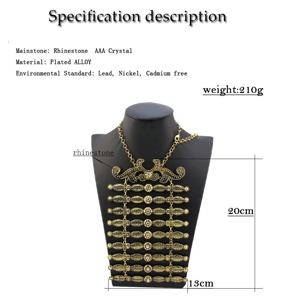 Sunspicems Vintage Turk Caucasus Breastplate Neckalce Belt Decoration For Women Caftan Chest Chain Arabic Bride Wedding Jewelry